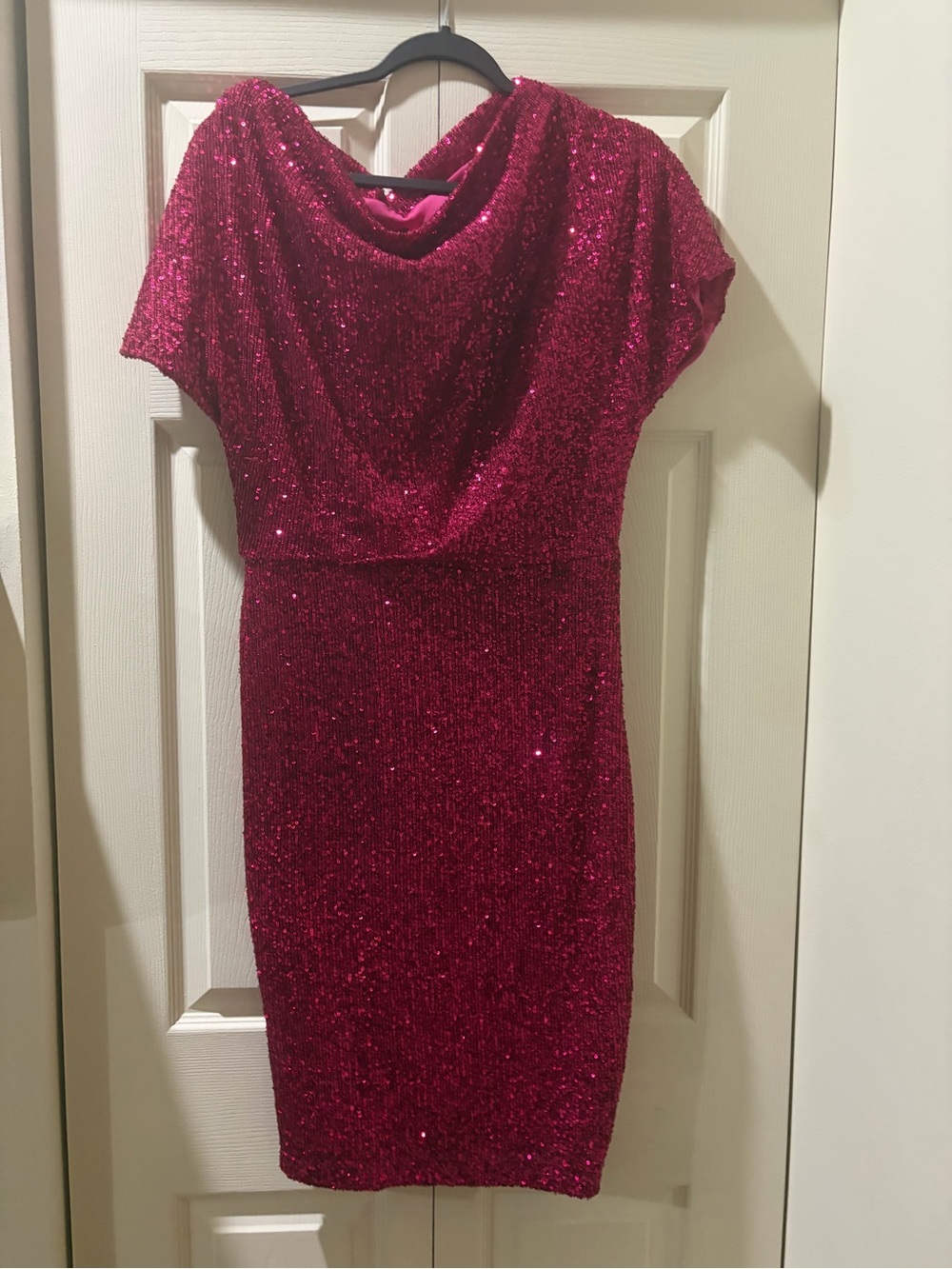 Sparkling Fuchsia Sequin Cocktail Dress